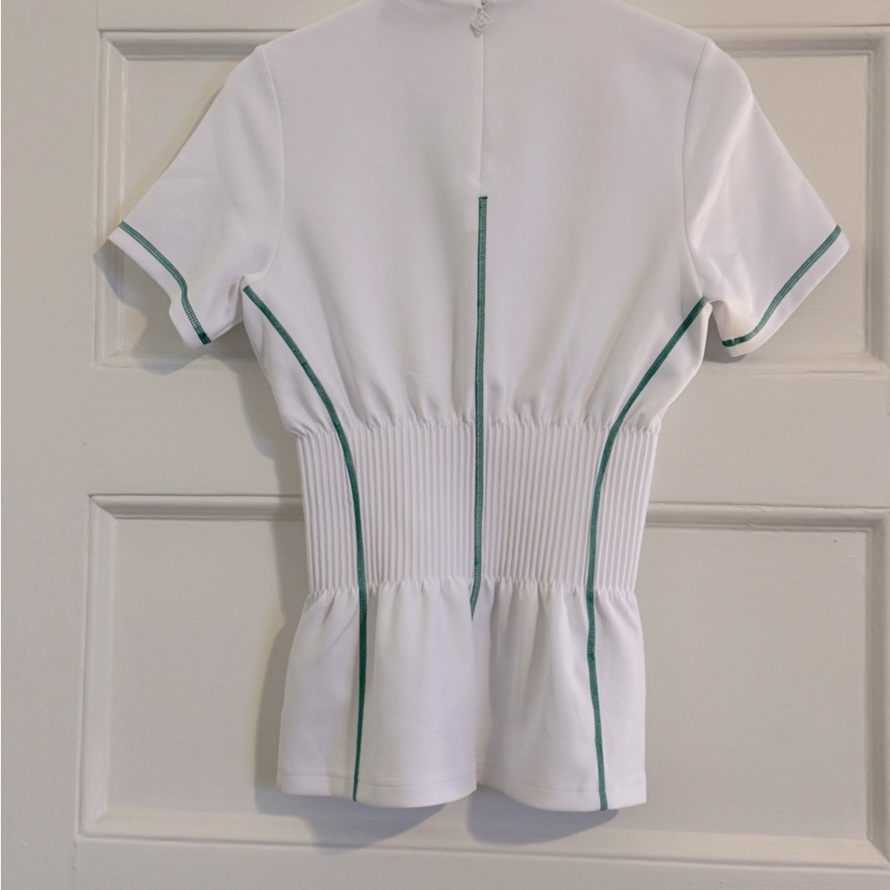 J. Lindeberg Kim White Short Sleeve Top - Women’s Size Small - NWT - Picture 4 of 8